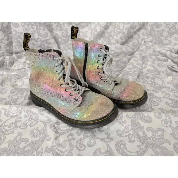 Dr. Martens 1460 Pascal Y Iridescent Lace Up Boots Size 5M/6L - Picture 2 of 12